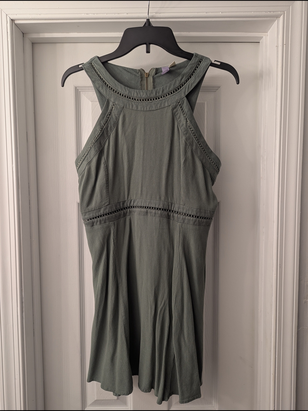 Alyx Olive Green Sleeveless Mini Dress